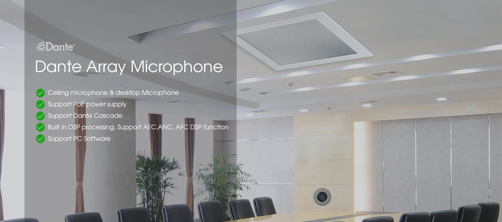 Dante array microfoonfabrikant