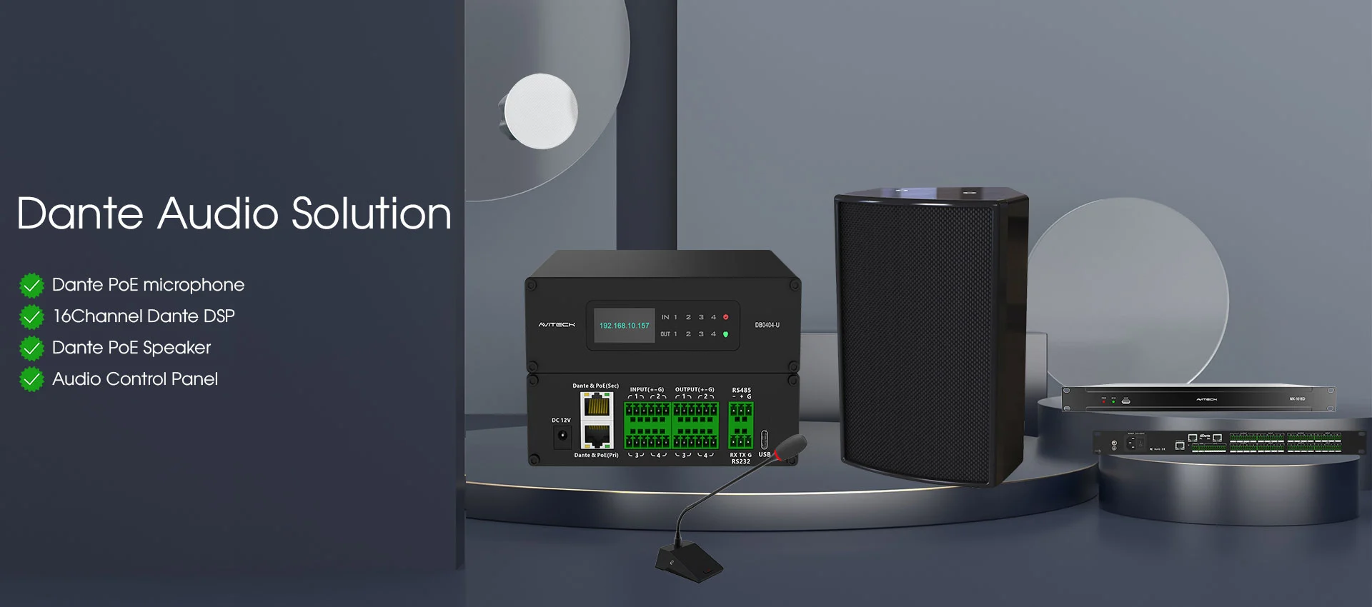 Betrouwbare Dante audio -oplossing