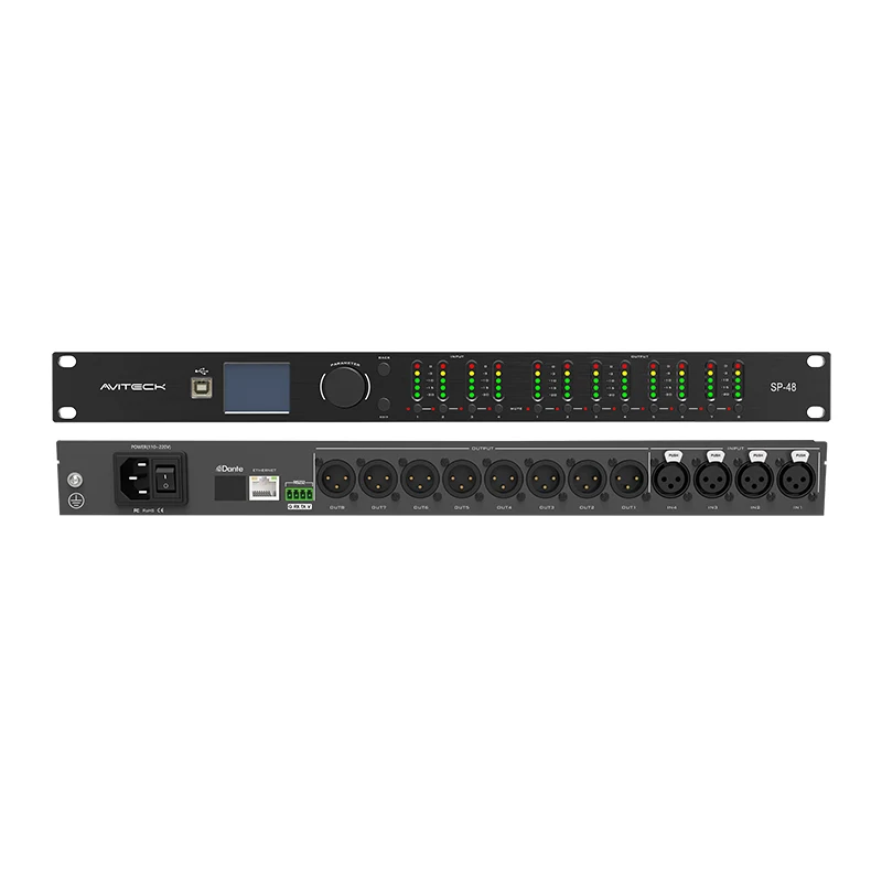 Hoe verbetert een luidsprekerbeheerprocessor met 4 ingangen en 8 uitgangen de bediening van het geluidssysteem?